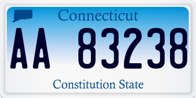 CT license plate AA83238