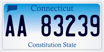 CT license plate AA83239