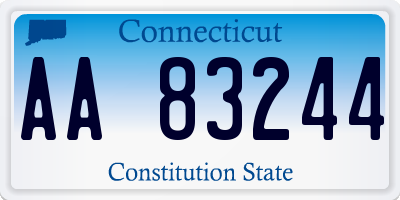 CT license plate AA83244