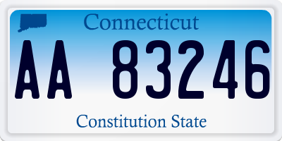 CT license plate AA83246