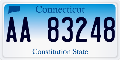 CT license plate AA83248