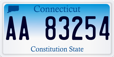 CT license plate AA83254