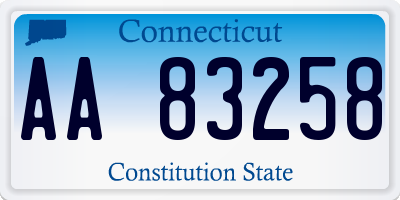 CT license plate AA83258