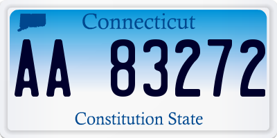 CT license plate AA83272