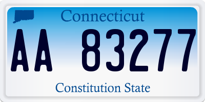 CT license plate AA83277