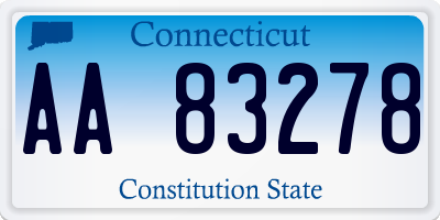 CT license plate AA83278