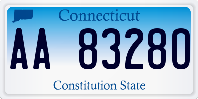 CT license plate AA83280