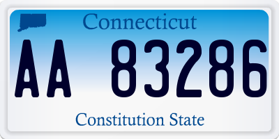 CT license plate AA83286