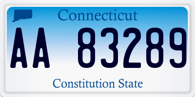 CT license plate AA83289