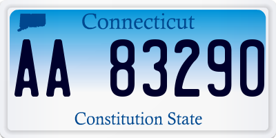 CT license plate AA83290