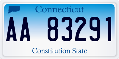 CT license plate AA83291