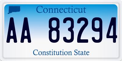 CT license plate AA83294