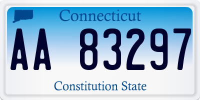 CT license plate AA83297