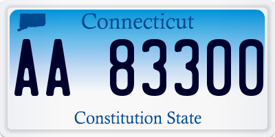 CT license plate AA83300