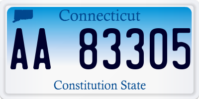 CT license plate AA83305