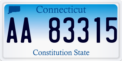 CT license plate AA83315