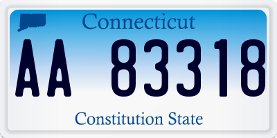 CT license plate AA83318