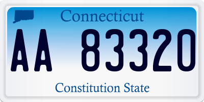 CT license plate AA83320