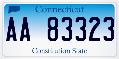 CT license plate AA83323