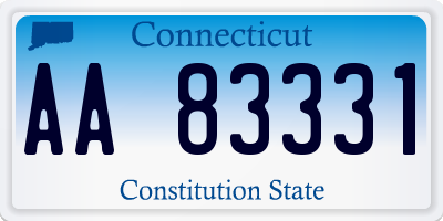 CT license plate AA83331