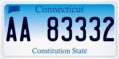 CT license plate AA83332