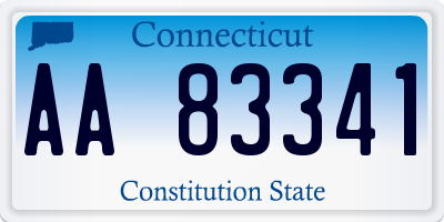 CT license plate AA83341