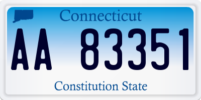 CT license plate AA83351