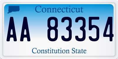 CT license plate AA83354