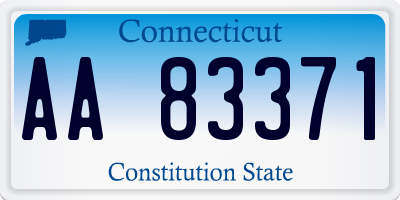 CT license plate AA83371