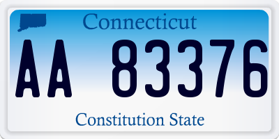 CT license plate AA83376