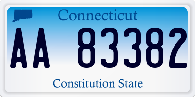 CT license plate AA83382