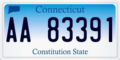 CT license plate AA83391