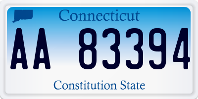 CT license plate AA83394