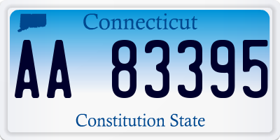 CT license plate AA83395