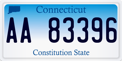 CT license plate AA83396