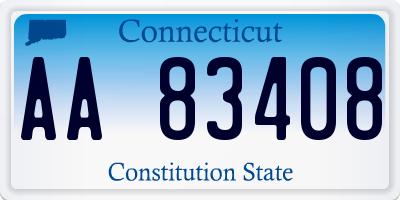 CT license plate AA83408