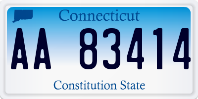 CT license plate AA83414