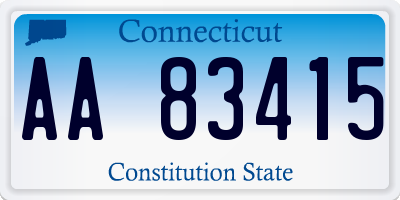 CT license plate AA83415