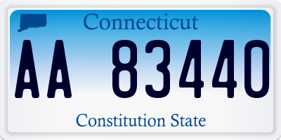 CT license plate AA83440