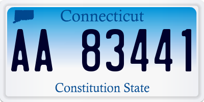 CT license plate AA83441