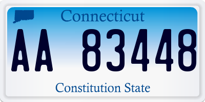 CT license plate AA83448