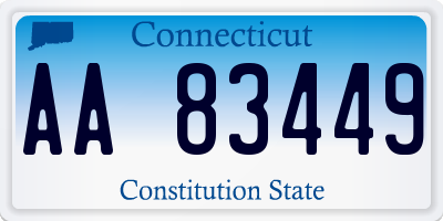 CT license plate AA83449