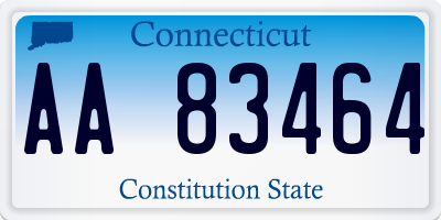 CT license plate AA83464