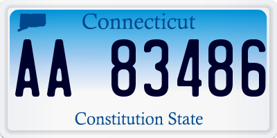 CT license plate AA83486