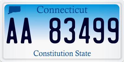 CT license plate AA83499