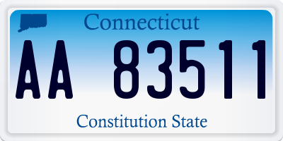 CT license plate AA83511
