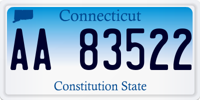 CT license plate AA83522