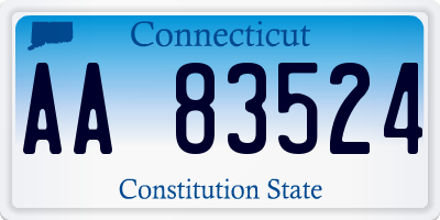 CT license plate AA83524