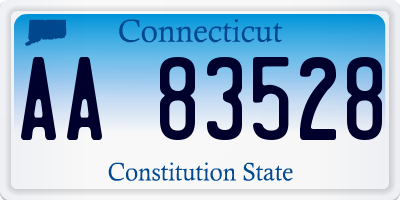 CT license plate AA83528