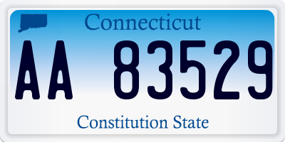 CT license plate AA83529